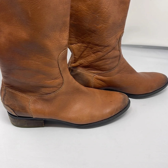Sam Edelman Tall Brown Leather Penny Riding Boot Size 8 - Picture 5 of 9